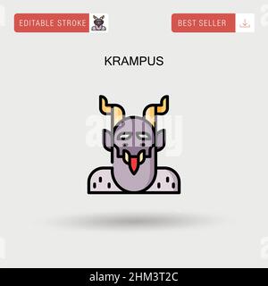 Icône de vecteur simple Krampus. Illustration de Vecteur