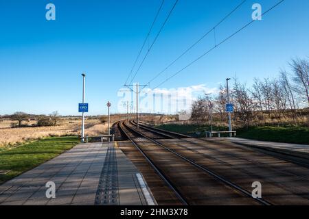 Station de tramway Park and Ride, Édimbourg Banque D'Images