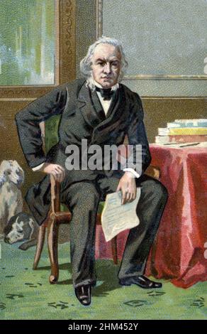 Portrait du médecin Claude Bernard (1813-1878) (physiologiste français Claude Bernard) Chromolithographie de la fin du 19eme siecle Collection privee Banque D'Images