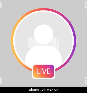 Cadre de l'avatar de l'icône des réseaux sociaux Illustration de Vecteur