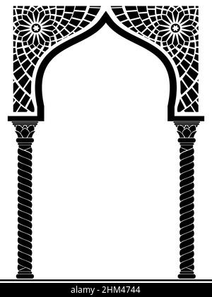 Arche architecturale de style arabe ou oriental, entrée, porte Illustration de Vecteur