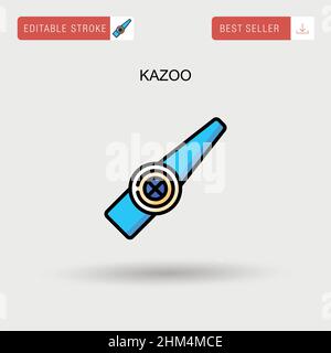 Icône de vecteur simple Kazoo. Illustration de Vecteur