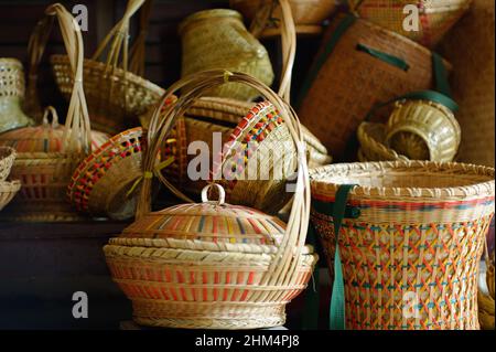Tissage de bambou Banque D'Images