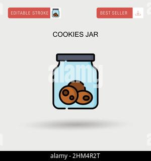 Cookies JAR simple vector icône. Illustration de Vecteur