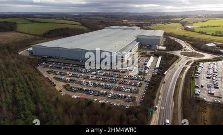 ASOS Warehouse, géré par GXO Logistics, près de Grimethorpe, Barnsley, South Yorkshire. Banque D'Images