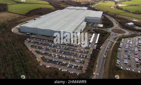 ASOS Warehouse, géré par GXO Logistics, près de Grimethorpe, Barnsley, South Yorkshire. Banque D'Images