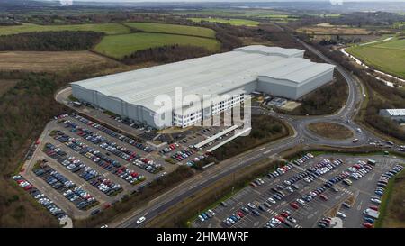 ASOS Warehouse, géré par GXO Logistics, près de Grimethorpe, Barnsley, South Yorkshire. Banque D'Images