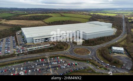 ASOS Warehouse, géré par GXO Logistics, près de Grimethorpe, Barnsley, South Yorkshire. Banque D'Images