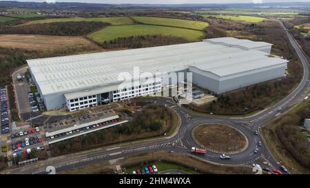 ASOS Warehouse, géré par GXO Logistics, près de Grimethorpe, Barnsley, South Yorkshire. Banque D'Images