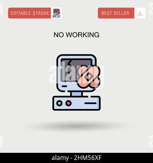 Pas d'icône de vecteur simple de travail. Illustration de Vecteur