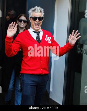 Londres, Royaume-Uni.07th févr. 2022.Johnny Knoxville, la star de Jackass Forever, quitte les studios Global radio à Londres.(Photo de Brett Cove/SOPA Images/Sipa USA) crédit: SIPA USA/Alay Live News Banque D'Images