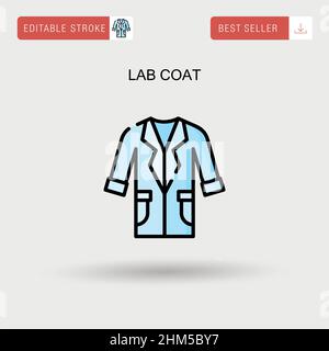 Lab Coat simple vecteur icône. Illustration de Vecteur