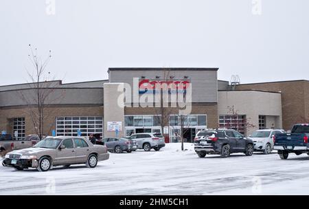 BRAINERD, MN - 19 décembre 2019 : entrée du magasin Costco en hiver. Banque D'Images