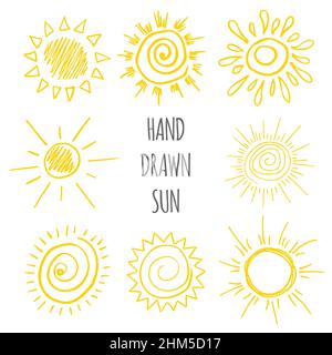 Ensemble de lunettes de soleil à double effet vectoriel fantaisie dessinées à la main Illustration de Vecteur