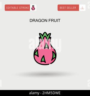 Dragon fruit simple vecteur icône. Illustration de Vecteur