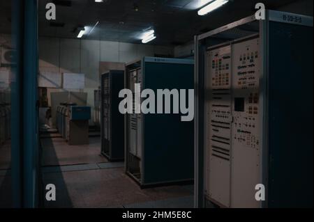 Le système informatique DE SKALA a été utilisé pour surveiller tous les aspects de la centrale nucléaire de Tchernobyl et du réacteur RBMK. Banque D'Images