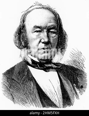 Portrait de Claude Bernard (1813-1878) - gravure, 19th siècle Banque D'Images