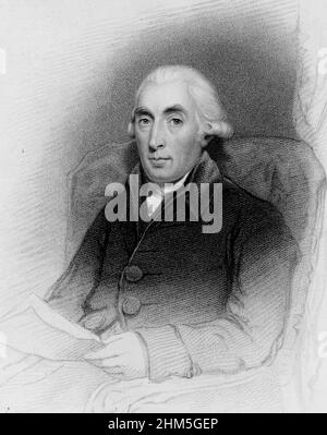 Portrait de Joseph Black (1728-1799) - gravure, 19th siècle Banque D'Images