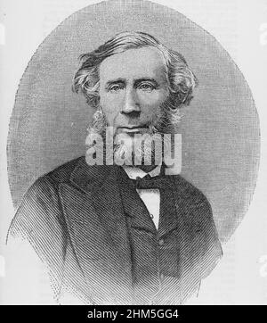 Portrait de John Tyndall (1820-1893) - gravure, 19th siècle Banque D'Images