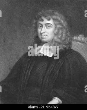 Isaac Barrow (1630-1677) mathématicien et religieux anglais. Banque D'Images