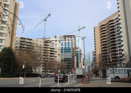 Nouvelle construction de bâtiments amazoniens à Arlington, va, Etats-Unis Banque D'Images