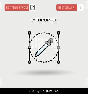 Icône de vecteur simple de la pipette. Illustration de Vecteur