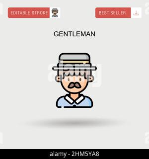 Gentleman simple vector. Illustration de Vecteur