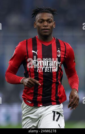 Milan, Italie, 5th février 2022.Rafael Leao de l'AC Milan pendant la série Un match à Giuseppe Meazza, Milan.Le crédit photo devrait se lire: Jonathan Moscrop / Sportimage Banque D'Images