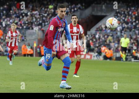 Barcelone, Espagne.06th févr. 2022.Barcelone, Espagne, février 6th 2021: Ferran Torres (19 FC Barcelone) pendant, le match de LaLiga Santander entre Barcelone et AT.Madrid au stade Camp Nou à Barcelone, Espagne.Rama Huerta/SPP crédit: SPP Sport presse photo./Alamy Live News Banque D'Images