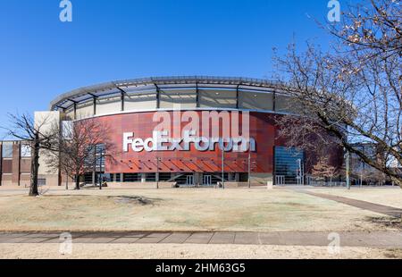 Memphis, TN - le 6 février 2022 : FedEx Forum dans le centre-ville de Memphis, TN. Accueille les Memphis Grizzlies de la NBA, l'université de Memphis basketball et de nombreux Banque D'Images