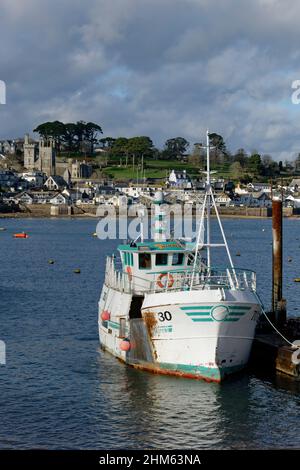 Belle rivière vivant à Fowey dans le sud-ouest de l'Angleterre. Fowey est un port très fréquenté pour China Clay et un lieu de vacances de plus en plus populaire Banque D'Images