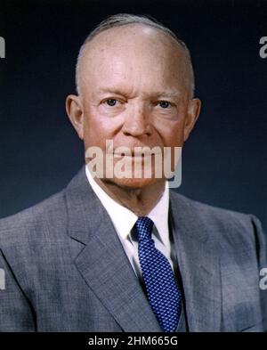 Dwight D. Eisenhower, portrait photo officiel, 29 mai 1959. Le président des États-Unis en 34th. Banque D'Images