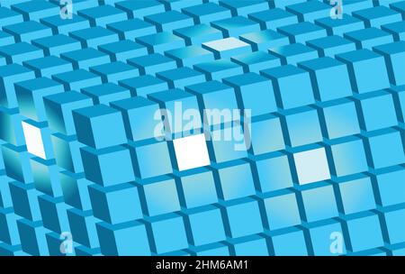 Illustration tridimensionnelle d'un vecteur de texture d'arrière-plan bleu avec effets lumineux Illustration de Vecteur