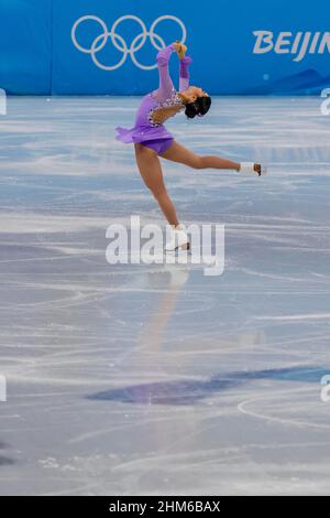 Pékin, Hebei, Chine. 7th févr. 2022. Karen CHEN (Etats-Unis) est en compétition au stade intérieur de la capitale lors des Jeux Olympiques d'hiver de Beijing 2022 à Beijing, Hebei, Chine (Credit image: © Walter G. Arce Sr./ZUMA Press Wire) Credit: ZUMA Press, Inc./Alay Live News Banque D'Images