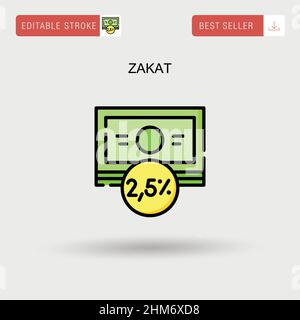 Icône de vecteur simple zakat. Illustration de Vecteur