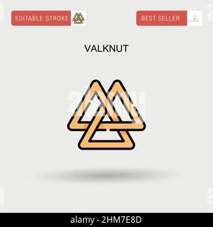 Icône de vecteur simple Valknut. Illustration de Vecteur