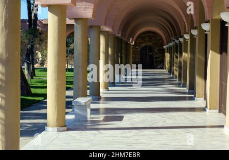 Intérieur du monastère de Vlatadon à Thessalonique, Grèce Banque D'Images