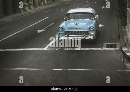 Original et magnifique Chevrolet Belair dans la rue Banque D'Images