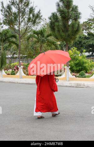 Adorateurs Caodaistes au Temple Cao Dai, village de long Than, province de Tay Ninh, au nord-ouest de Ho Chi Minh ville (Saigon), au sud du Vietnam Banque D'Images