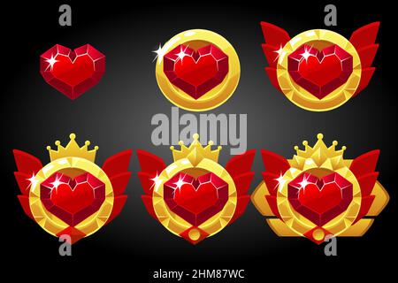 Symbole cartes à jouer vectorielles icône coeur rouge. Illustration de Vecteur