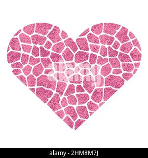 Coeur et imprimé animal.Vecteur métallique or Illustration de Vecteur