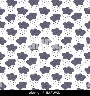 Imprimé enfants mignon, motif enfants sans couture, ornement en tissu dessiné à la main, arrière-plan textile pour bébé, ornement sans couture mignon, motif enfants, kawaii Banque D'Images