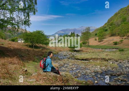 Vallée cachée de Troutdale près de Keswick dans le district du lac Banque D'Images