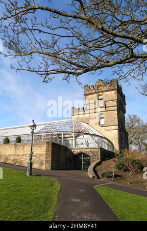 Keighley, Royaume-Uni : le musée et parc du château de Cliffe est une attraction populaire dans le West Yorkshire. Banque D'Images