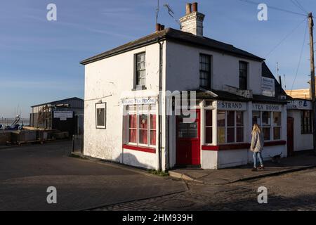 Leigh-on-Sea situé sur le côté nord de l'estuaire de la Tamise, Essex, Angleterre, Royaume-Uni Banque D'Images