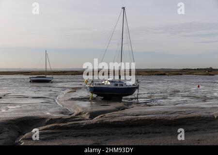 Leigh-on-Sea situé sur le côté nord de l'estuaire de la Tamise, Essex, Angleterre, Royaume-Uni Banque D'Images