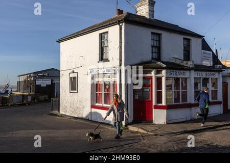 Leigh-on-Sea situé sur le côté nord de l'estuaire de la Tamise, Essex, Angleterre, Royaume-Uni Banque D'Images