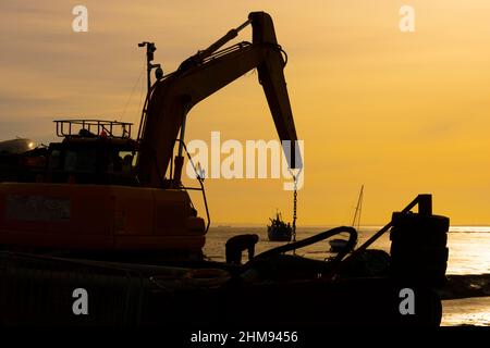 Leigh-on-Sea situé sur le côté nord de l'estuaire de la Tamise, Essex, Angleterre, Royaume-Uni Banque D'Images