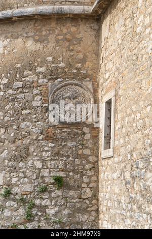 Piazza Bartolomeo d’Alviano, château médiéval Doria Pamphili, 15th Century, Alviano, Ombrie, Italie, Europe Banque D'Images