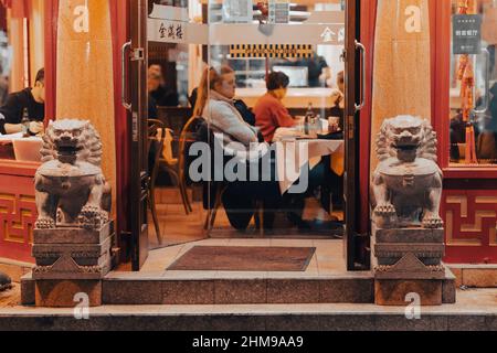 Londres autour de Chinatown Gerrard Street Banque D'Images